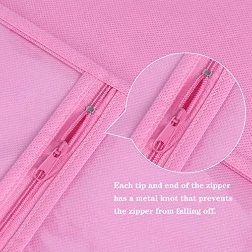 10 PCS Hair Extension Storage Hair Extension Holder Wig Storage Bags Wig Storage for Multiple Wigs Bags Storage with Hanger Wig Organizer for Multiple Wigs Waterproof and Portable (PINK)