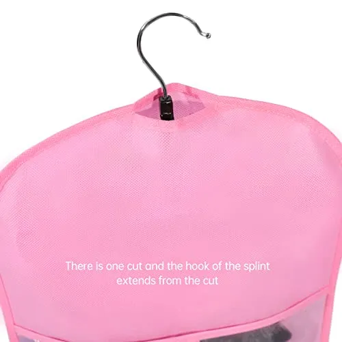 10 PCS Hair Extension Storage Hair Extension Holder Wig Storage Bags Wig Storage for Multiple Wigs Bags Storage with Hanger Wig Organizer for Multiple Wigs Waterproof and Portable (PINK)