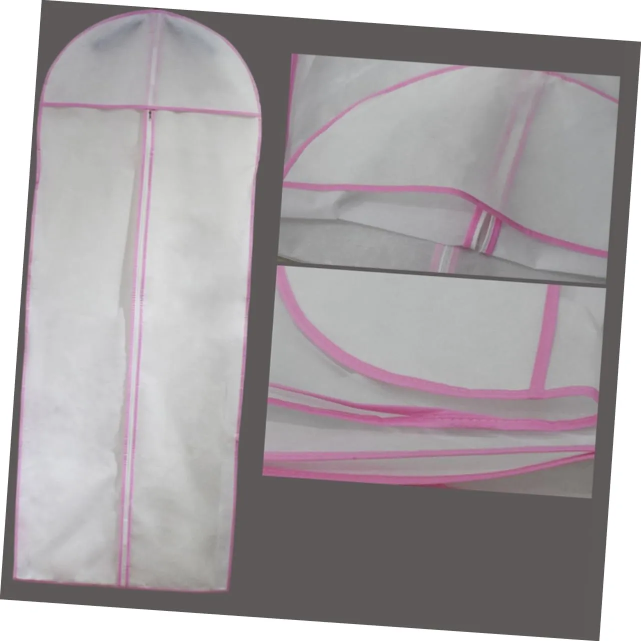 1pc Non-woven Fabric Wedding Dress Cover Bag Garment for Safe Transport and Storage for Various Styles of Dresses and Gowns