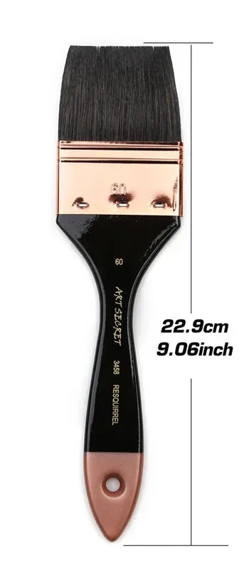 4 Pc Squirrel Hair Paint Brush Set For Art