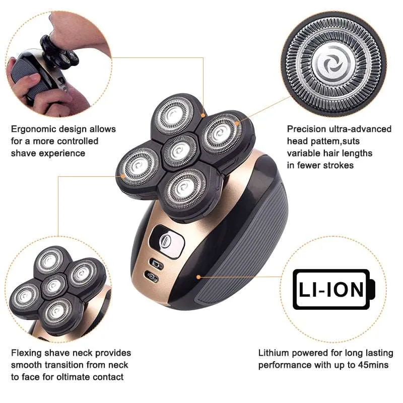 5 In 1  Bald Head Electric Shaver