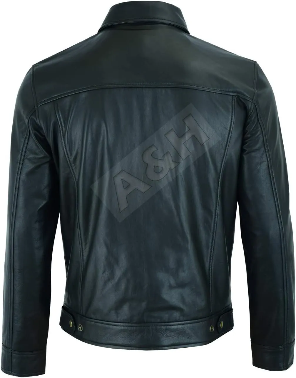 A&H Apparel Mens Classic Genuine Top-Grain Cowhide Bicker Leather Jacket