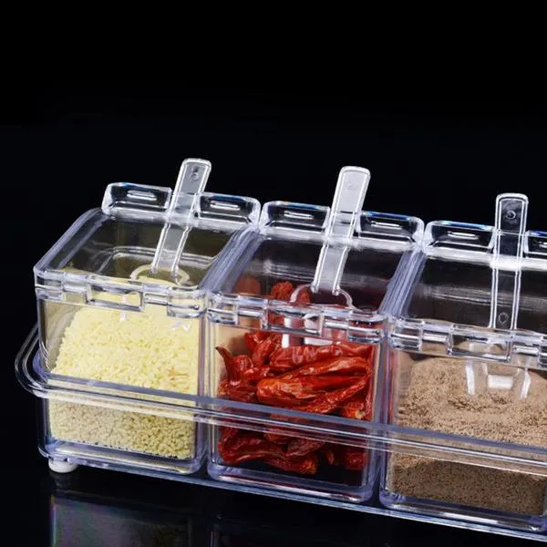 Acrylic Seasoning Box for Salt & Pepper