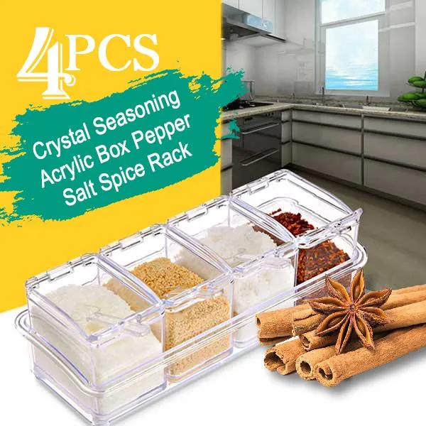 Acrylic Seasoning Box for Salt & Pepper