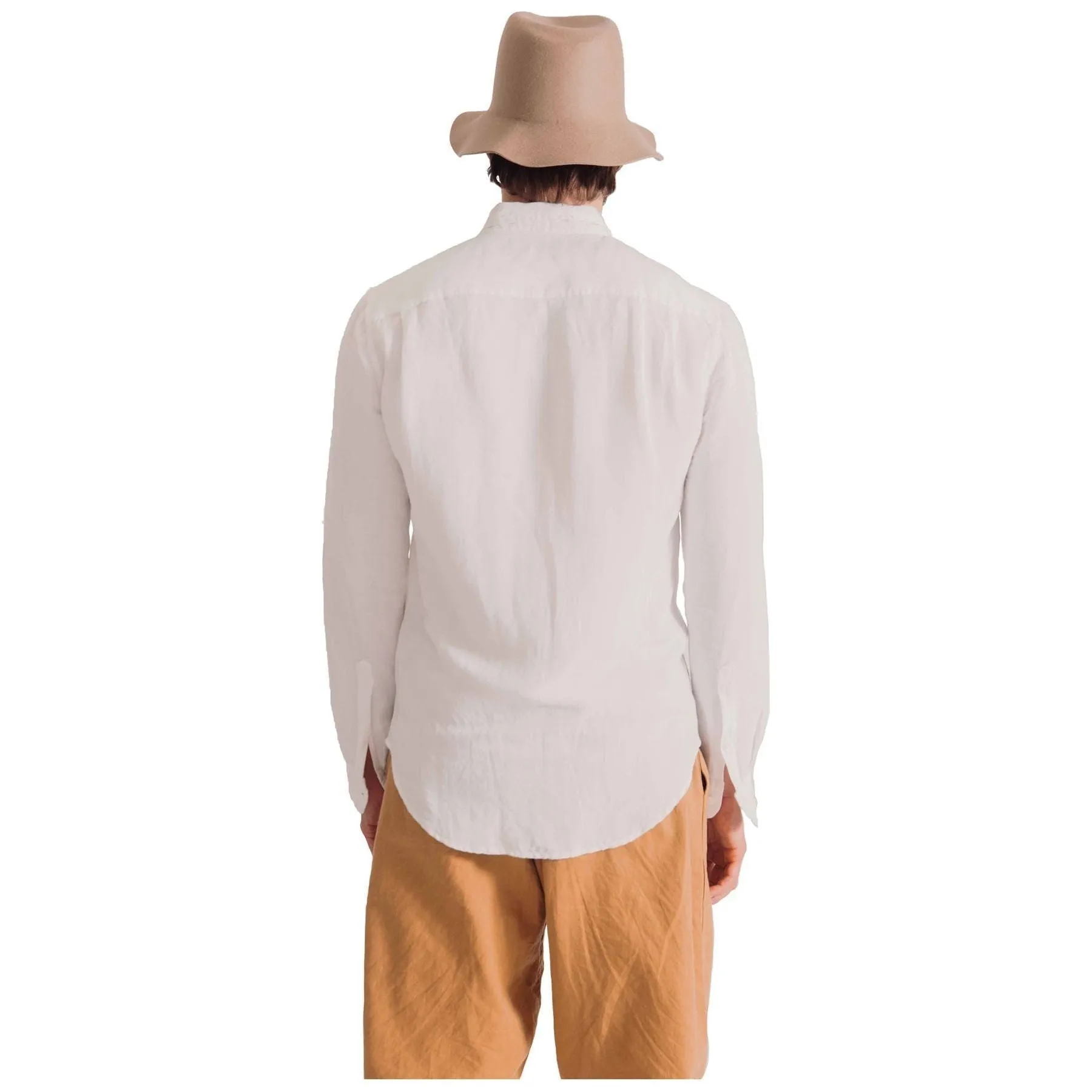 Active Linen Button Down Shirt, White
