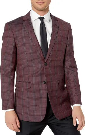 Adam Baker Men's Single Breasted Ultra Slim Fit Wool Blazer/Sport Coat - Many Styles and Colors