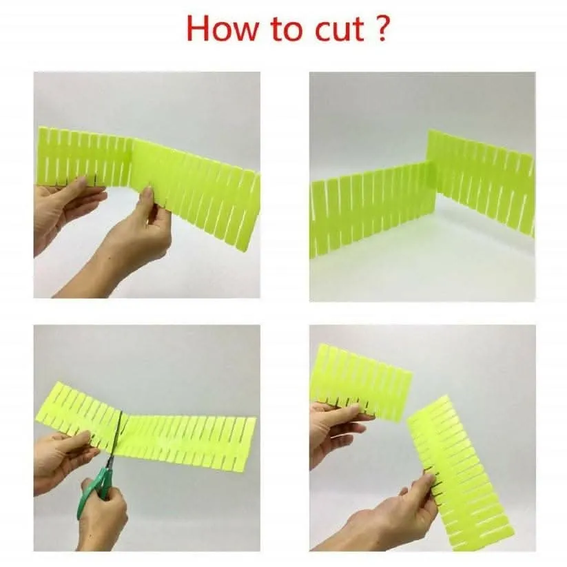 Adjustable Plastic Drawer Dividers for Home & Office (Any Color)