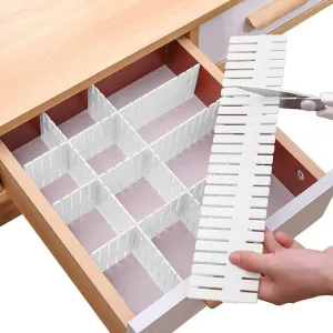 Adjustable Plastic Drawer Dividers for Home & Office (Any Color)