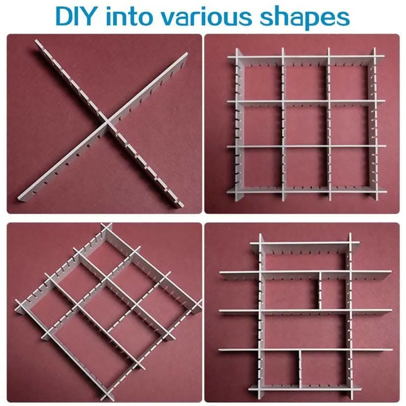 Adjustable Plastic Drawer Dividers for Home & Office (Any Color)