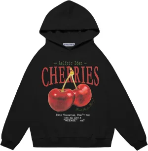 Aelfric Eden Cherry Graphic Hoodies Streetwear Hooded Sweatshirt Pullover Hip Hop Fashion Hoodies