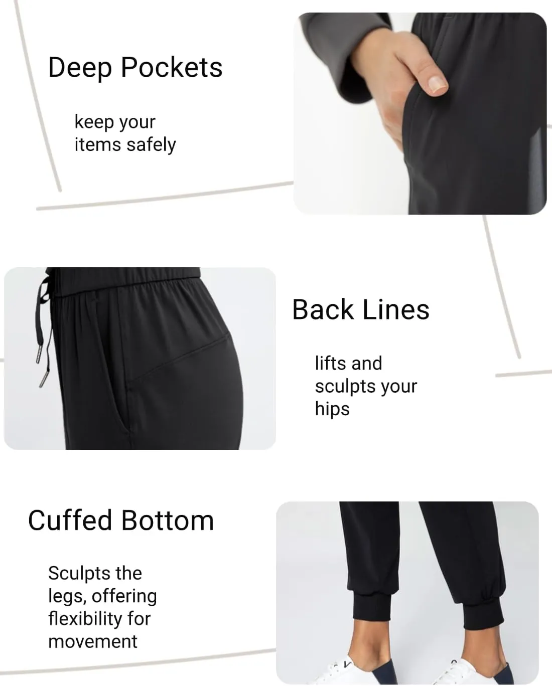 AJISAI Women's Joggers Pants Drawstring Running Sweatpants with Pockets Lounge Wear