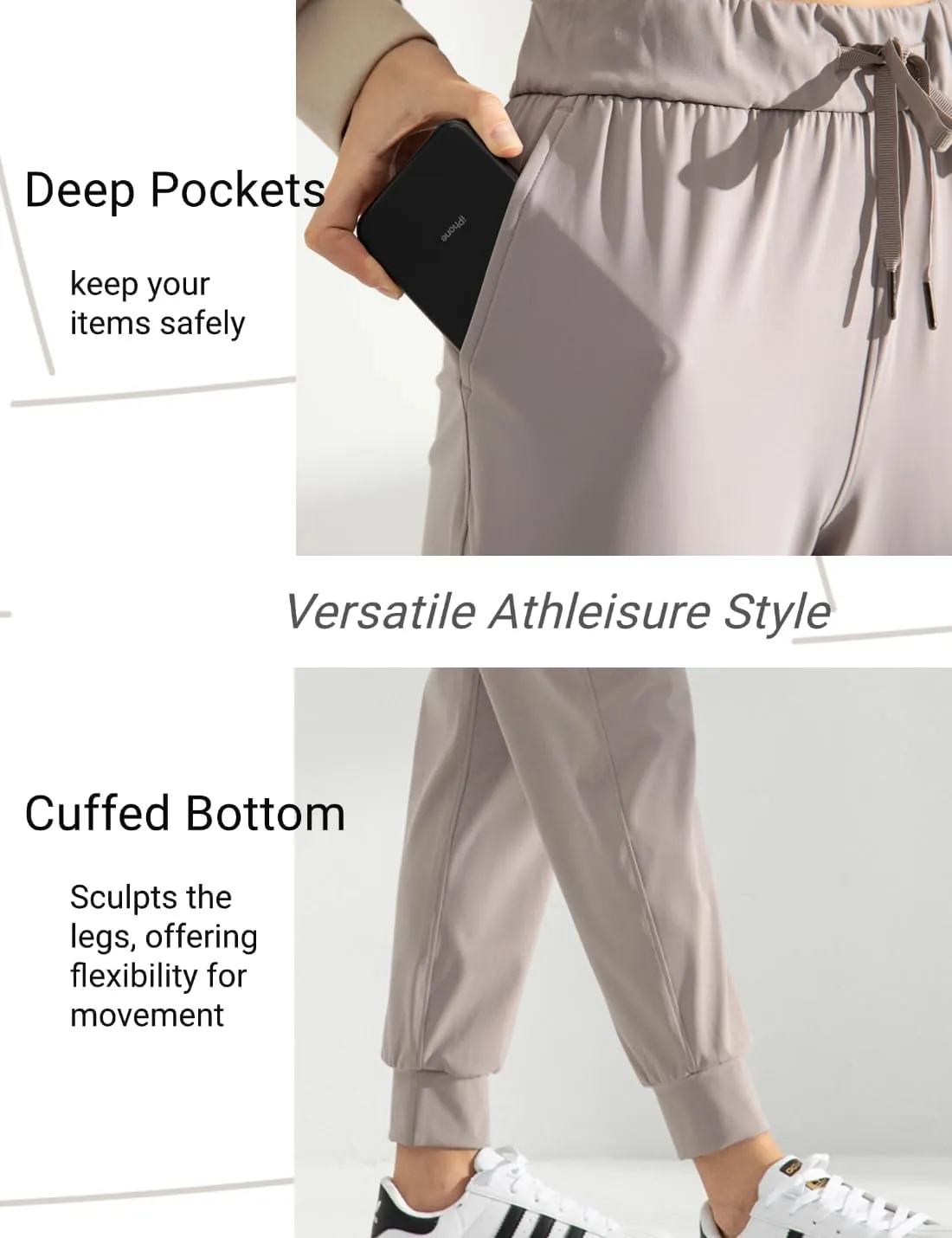 AJISAI Women's Joggers Pants Drawstring Running Sweatpants with Pockets Lounge Wear