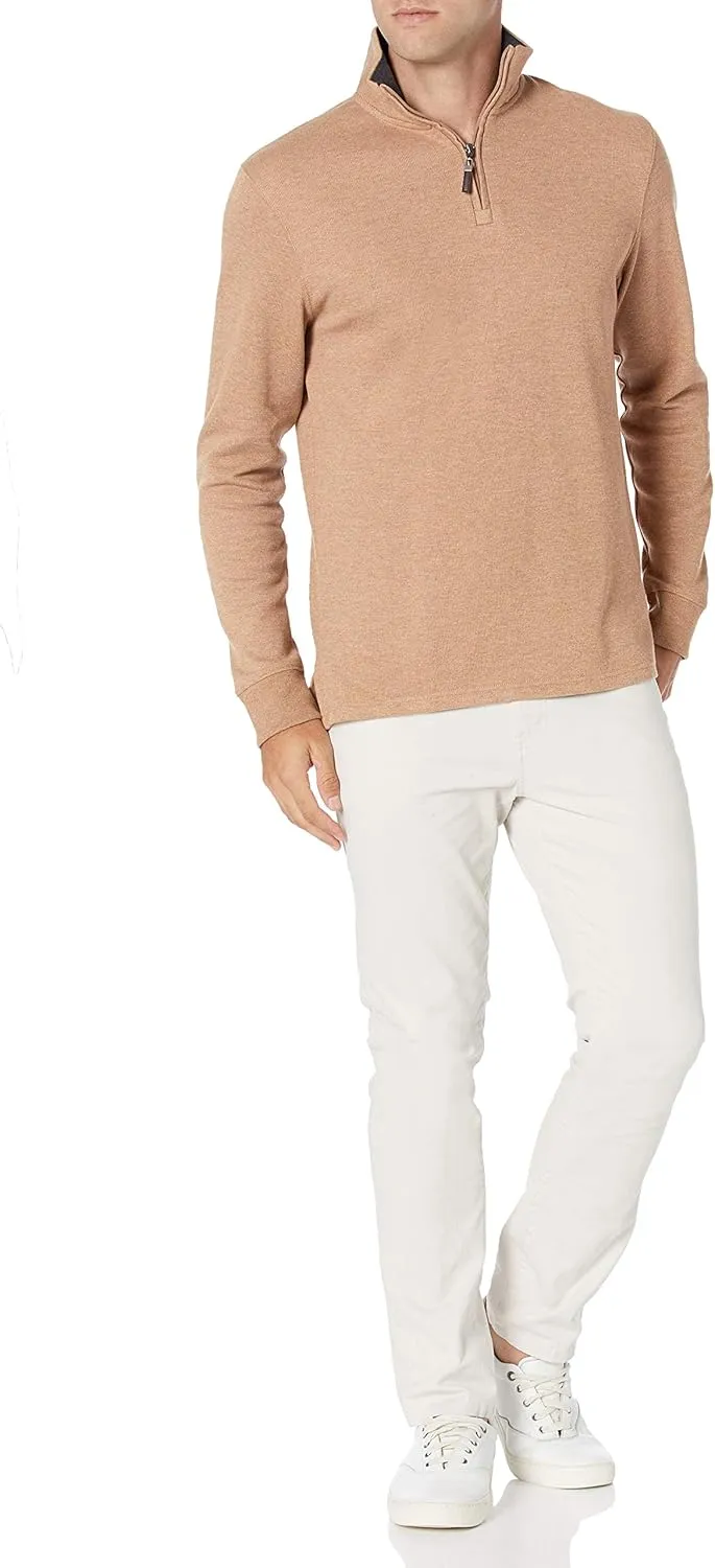 Amazon Essentials Men's Quarter-Zip French Rib Sweater, Casual Wear