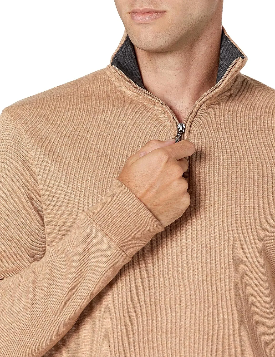 Amazon Essentials Men's Quarter-Zip French Rib Sweater, Casual Wear
