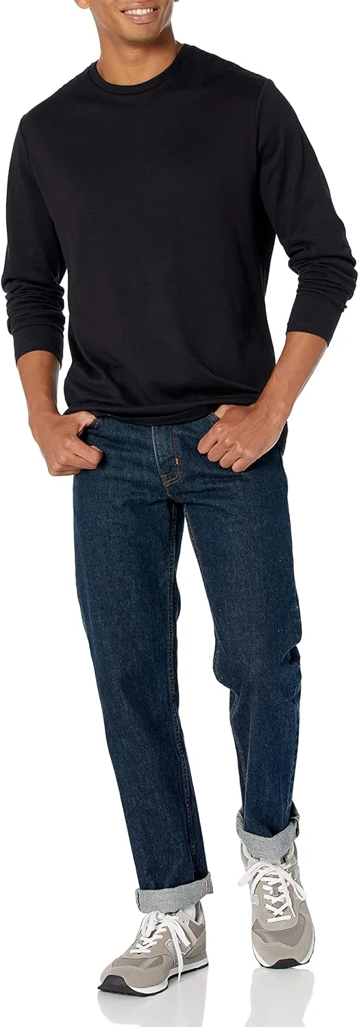 Amazon Essentials Slim-Fit Long Sleeve Shirt for Men, Pocket and No Pocket Styles