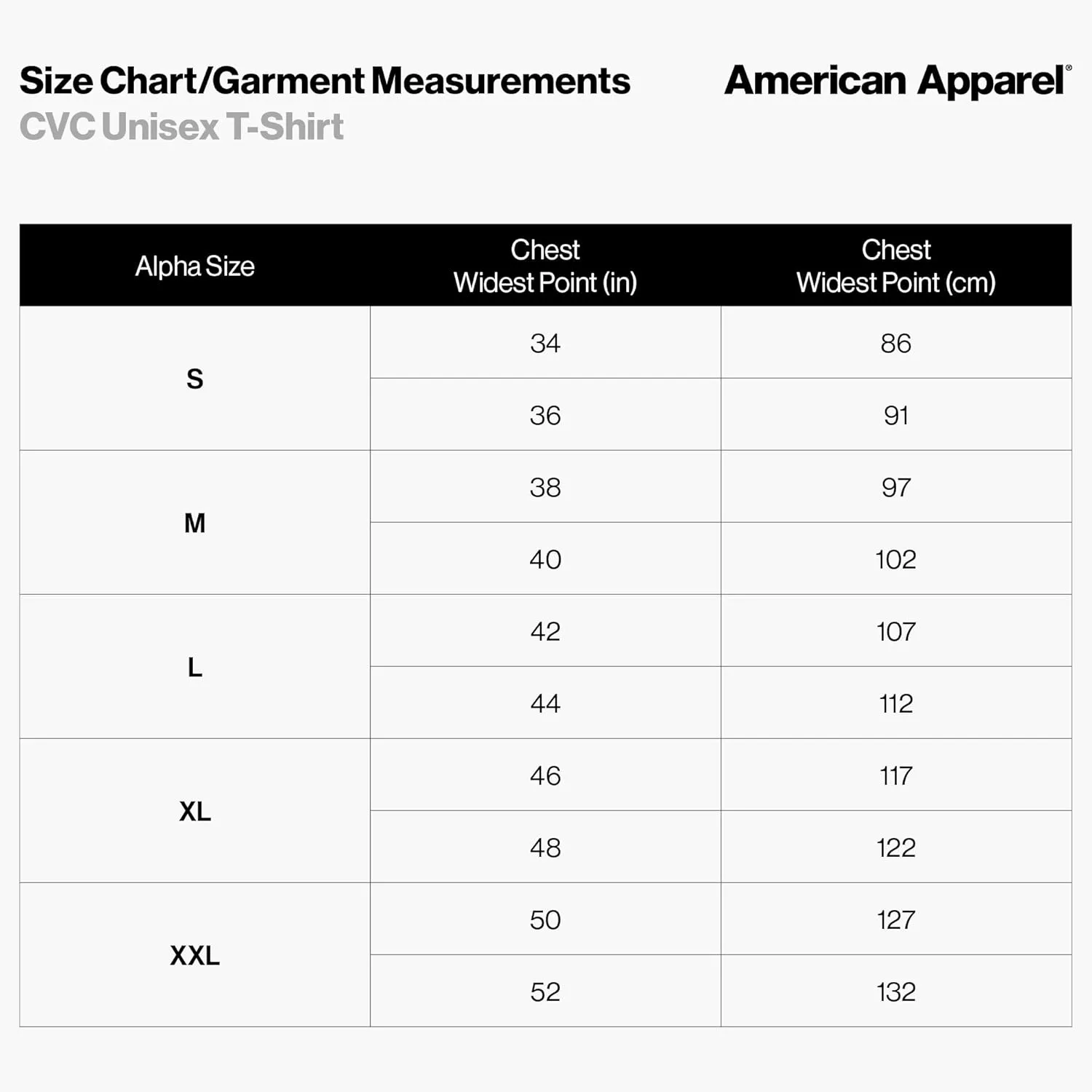 American Apparel Adult CVC T-Shirt, Style G2001CVC, 2-Pack