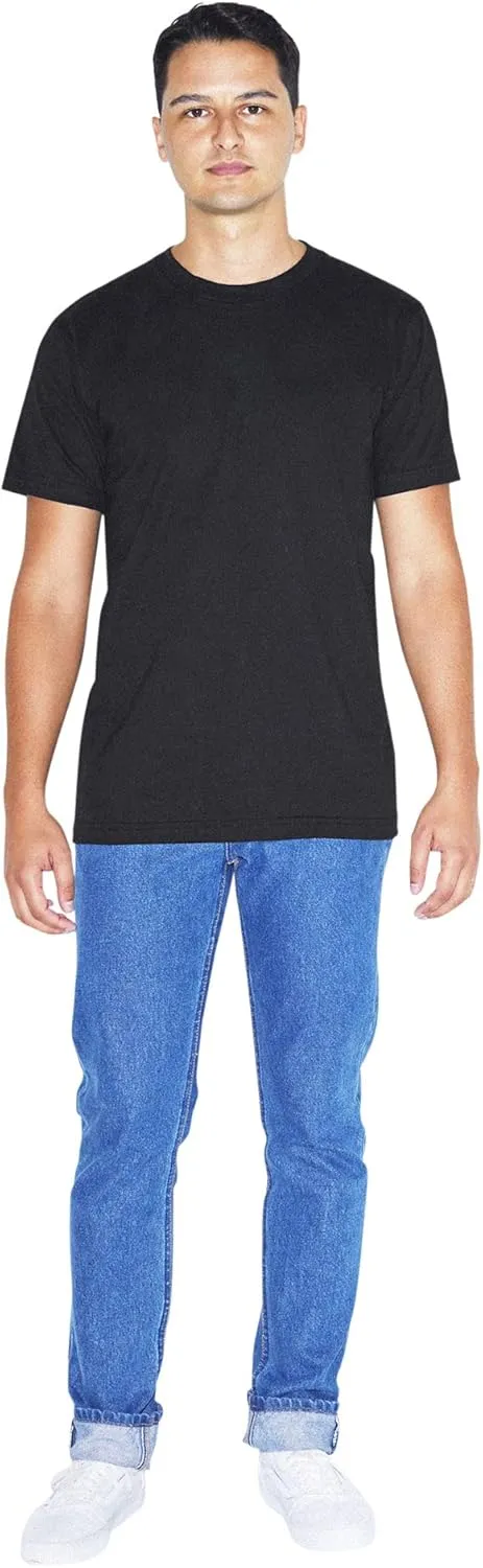 American Apparel Men's Organic Fine Jersey Crewneck Short Sleeve T-Shirt