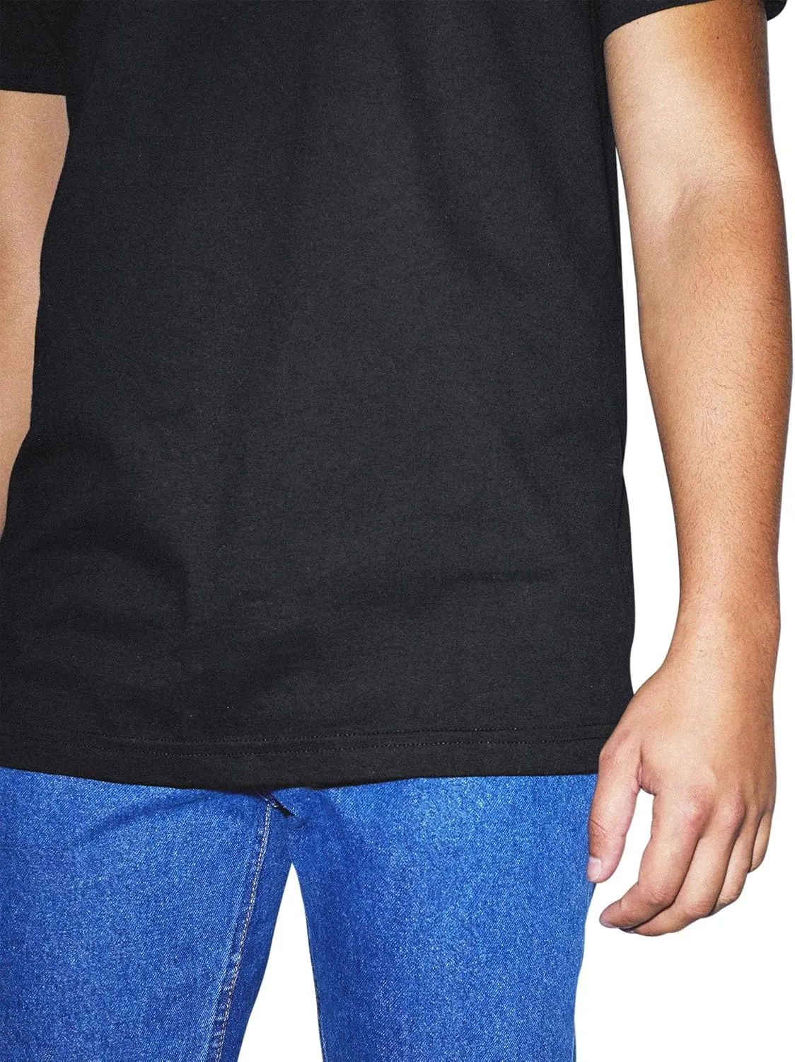American Apparel Men's Organic Fine Jersey Crewneck Short Sleeve T-Shirt