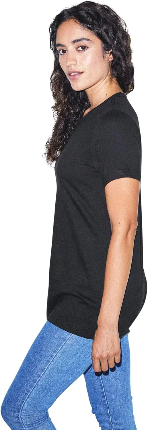 American Apparel Women's Organic Fine Jersey Classic Crewneck Short Sleeve T-Shirt