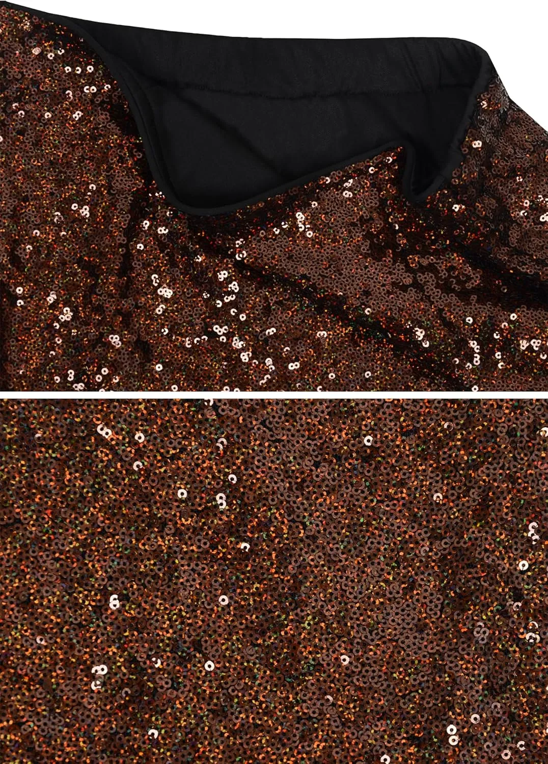 Anna-Kaci Women's High Waist Sparkly Sequins Midi Skirt Pencil Cocktail Party Skirt