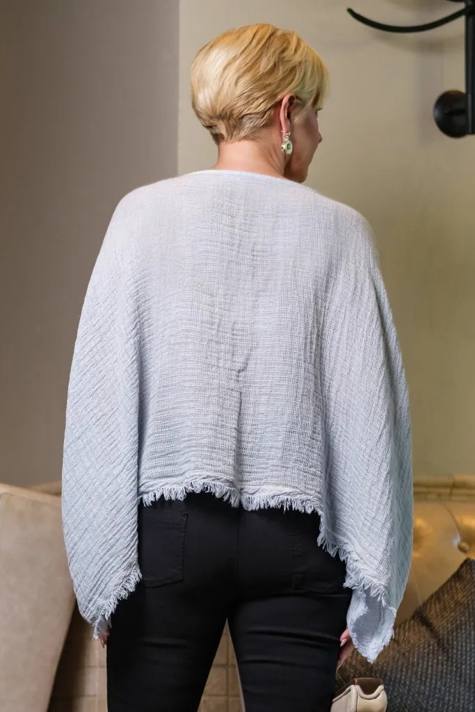 Archer Loose Gauze Raw Edge Top (BQ162)