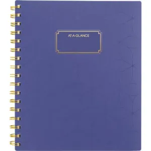 AT-A-GLANCE Badge Geo Weekly/monthly Planner 8.88x7.69 Purple/gold Cover 13-month (jan To Jan): 2025 To 2026