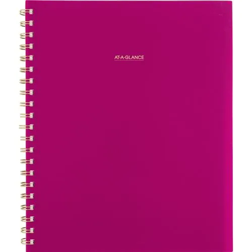 AT-A-GLANCE Harmony Weekly/monthly Poly Planner Weekly: Vertical Format 11x9.38 Purple/gold Cover 13-month (jan To Jan): 2025-2026