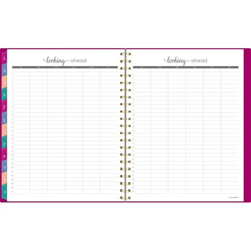 AT-A-GLANCE Harmony Weekly/monthly Poly Planner Weekly: Vertical Format 11x9.38 Purple/gold Cover 13-month (jan To Jan): 2025-2026