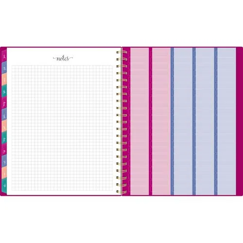 AT-A-GLANCE Harmony Weekly/monthly Poly Planner Weekly: Vertical Format 11x9.38 Purple/gold Cover 13-month (jan To Jan): 2025-2026