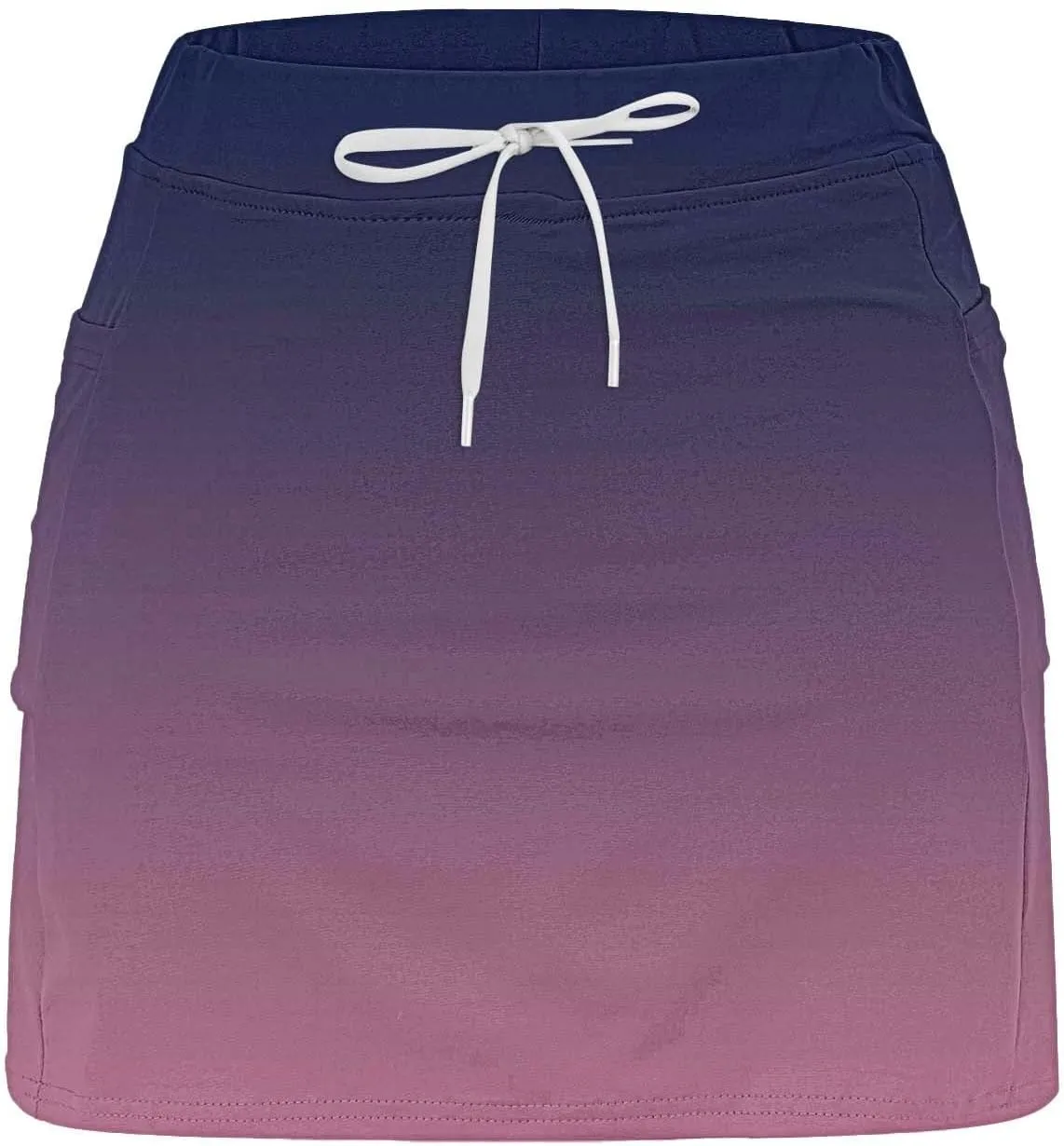 Athletic Skorts for Women with Pockets Plus Size Tummy Control Drawstrings High Waisted Tennis Skirts Yoga Shorts