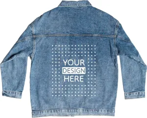 Awkward Styles Personalized Men's Denim Jacket Custom Personal Denim Look Add Your Text Photo Your Own Denim Outfit