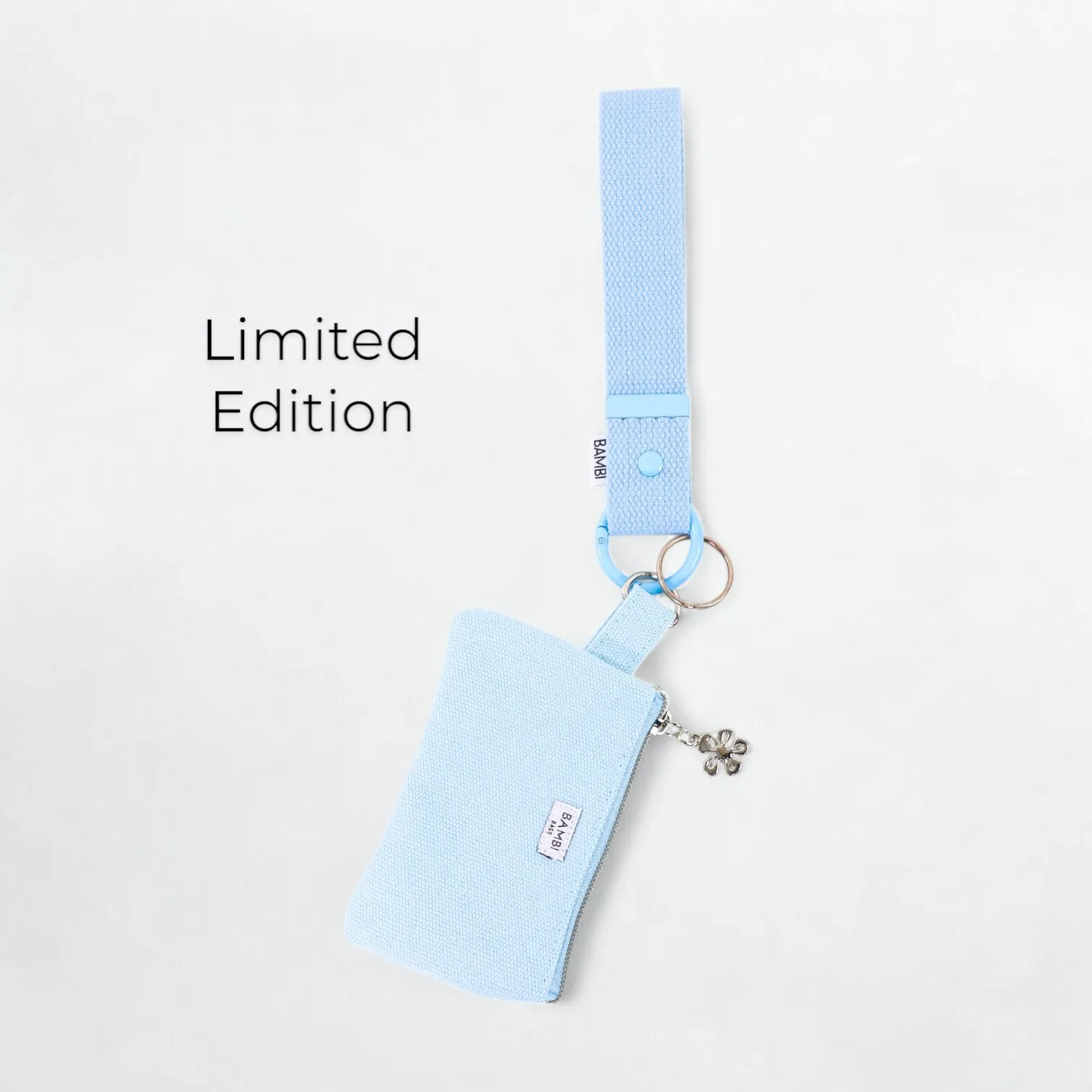 Bambi Wristlet Key & Card Holder in Sky Blue