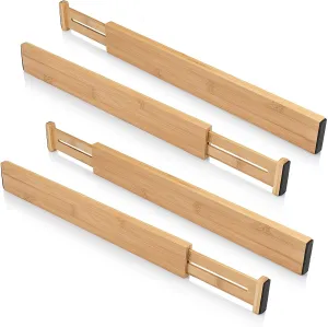 Bamboo Adjustable Drawer Dividers