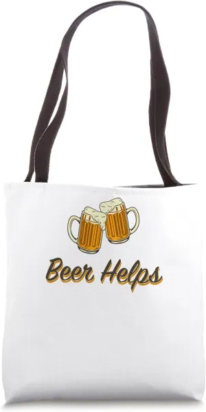 Beer Helps - toasting steins. Tote Bag