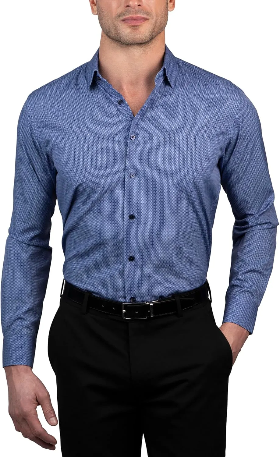 Ben Sherman Slim Fit Long Sleeve Button Down Dress Shirts for Men - Wrinkle Free Long Sleeve Shirt Mens Formal 4-Way Stretch