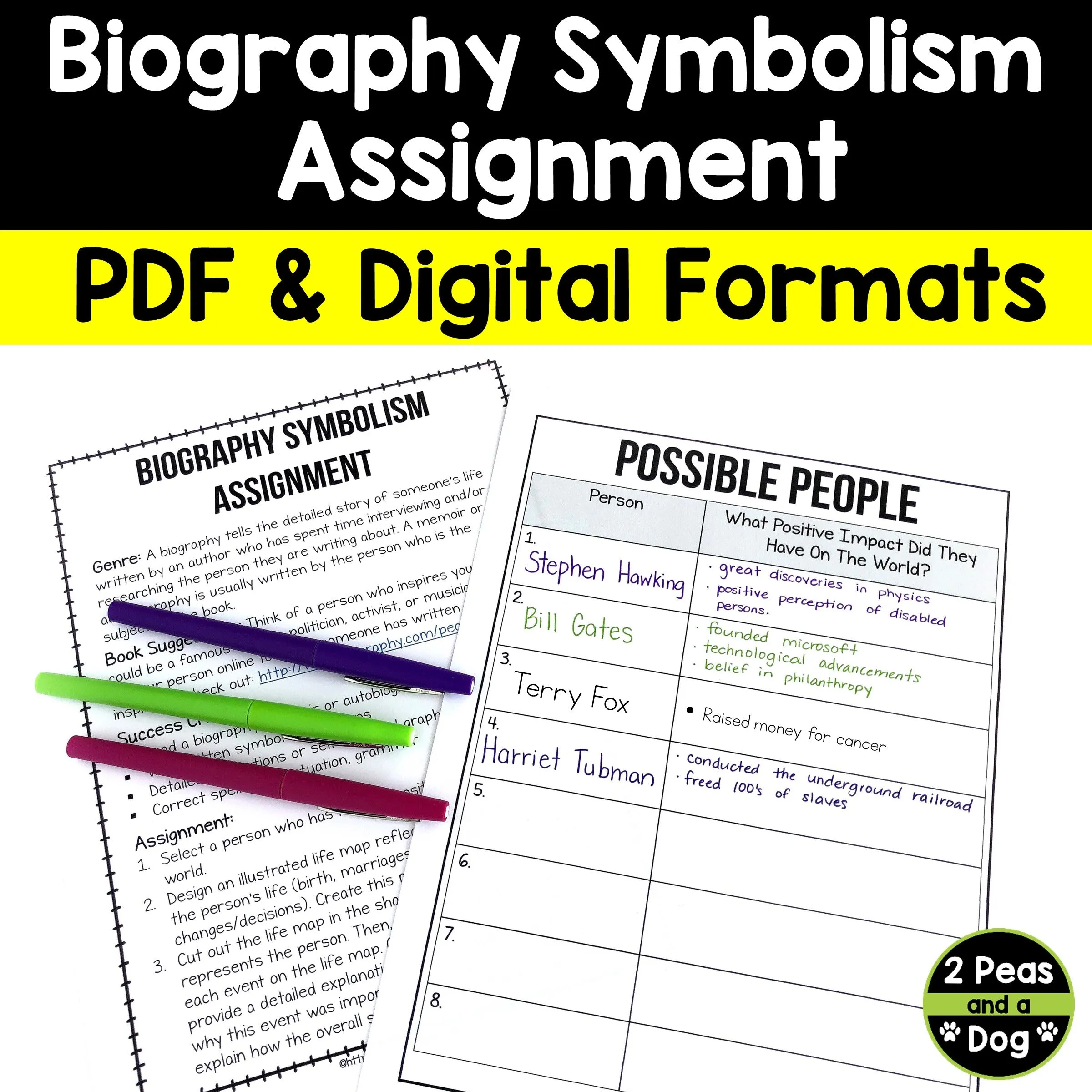 Biography Symbolism Assignment