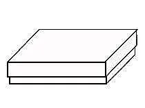 Black Cotton Filled Cardboard Boxes - 3 1-2" x 3 1-2" x 2"
