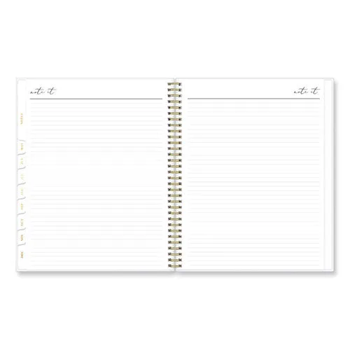 Blue Sky Life Note-it Leah Weekly/monthly Notes Planner Floral Artwork 11x8.5 Gray/pink/white Cover 12-month (jan To Dec): 2025