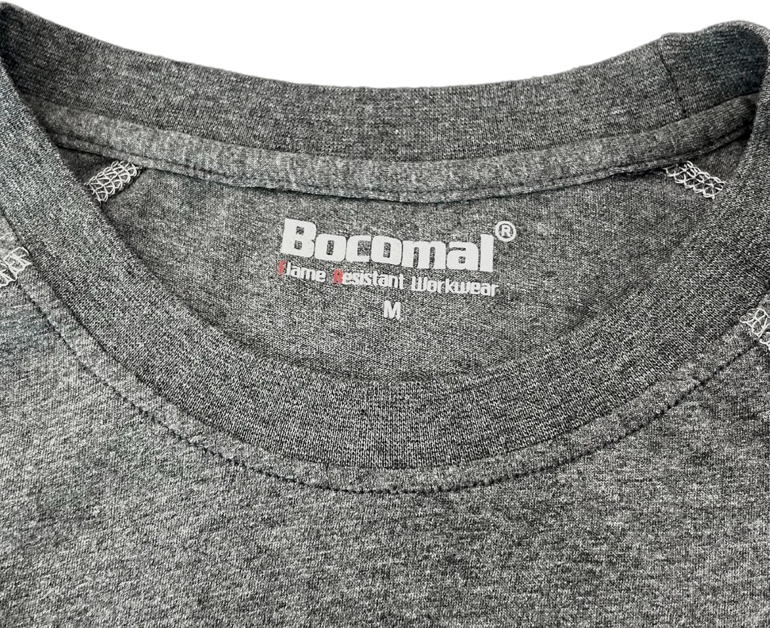 BOCOMAL FR Shirts for Summer 4oz EX Light Weight Flame Resistant Base Layer CAT1 Fire Retardant Crew Shirt