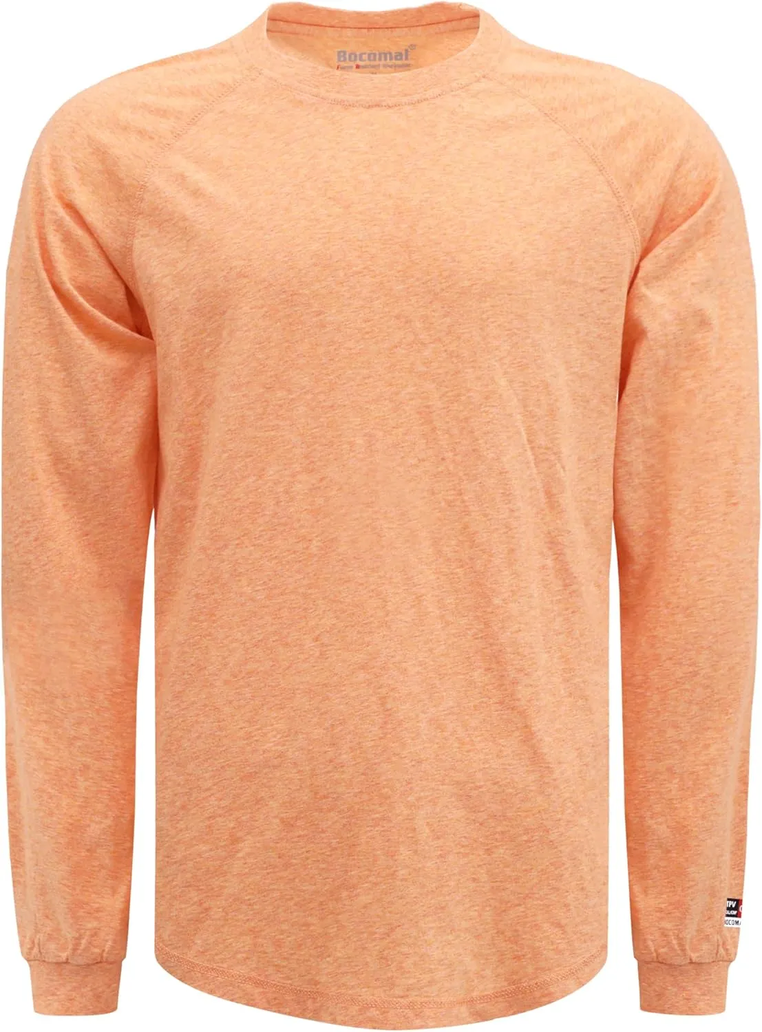BOCOMAL FR Shirts for Summer 4oz EX Light Weight Flame Resistant Base Layer CAT1 Fire Retardant Crew Shirt