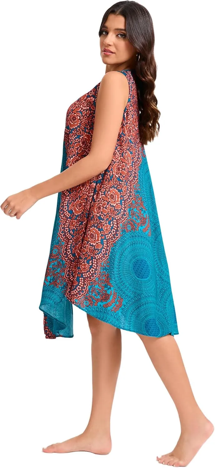 Boho Dresses for Women,Sleeveless Tank Dress Beach Vacation Outfits