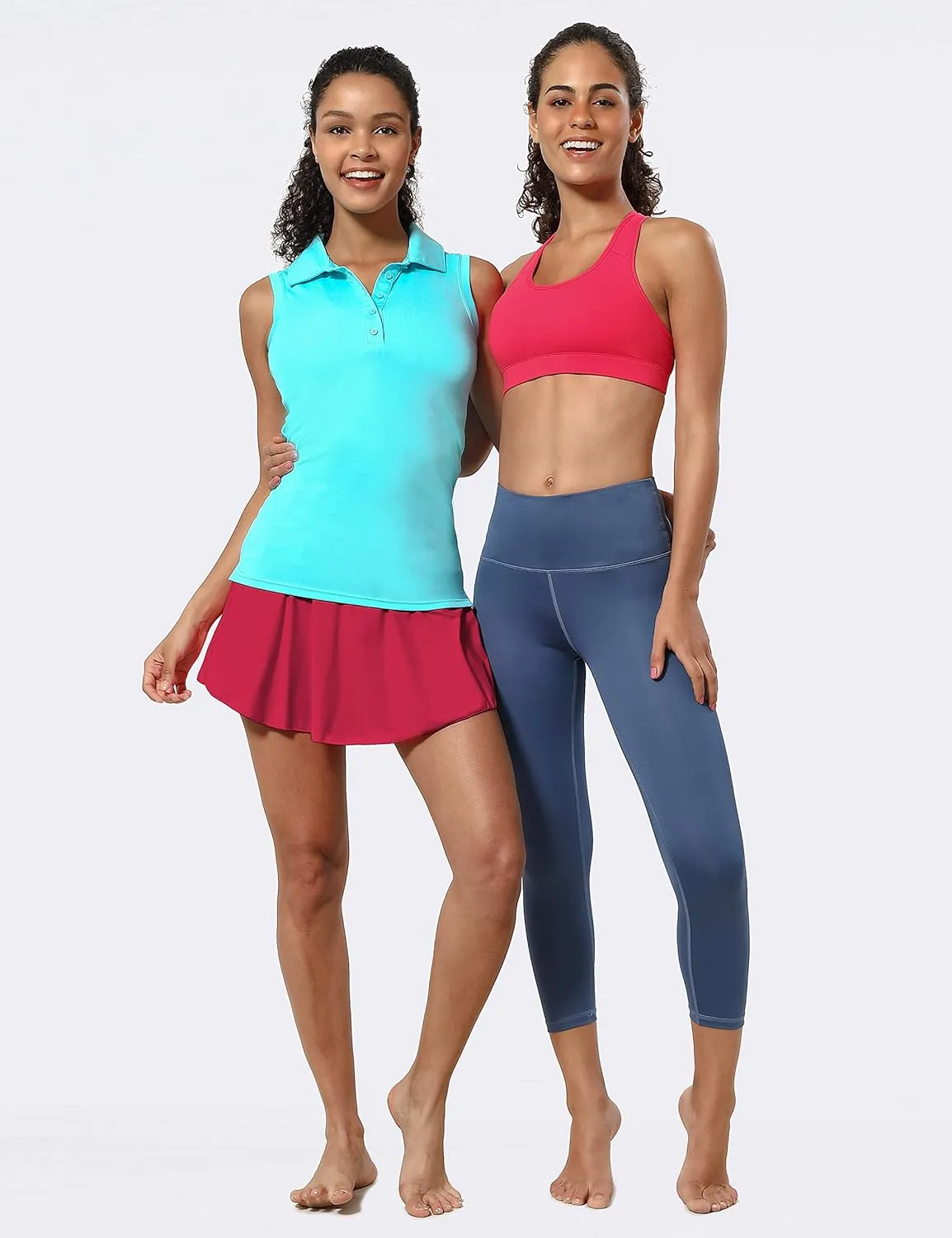 BUBBLELIME 2 Styles 5" XXS-XL Women's UPF 50  Adjustable Running Skort with Pockets Active Tennis Golf Workout Skirt