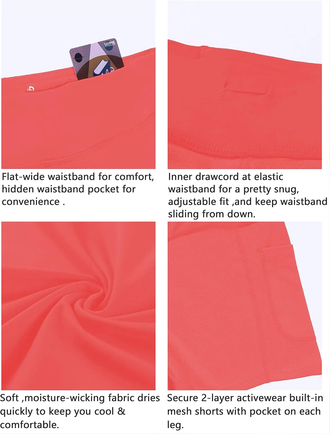 BUBBLELIME 2 Styles 5" XXS-XL Women's UPF 50  Adjustable Running Skort with Pockets Active Tennis Golf Workout Skirt