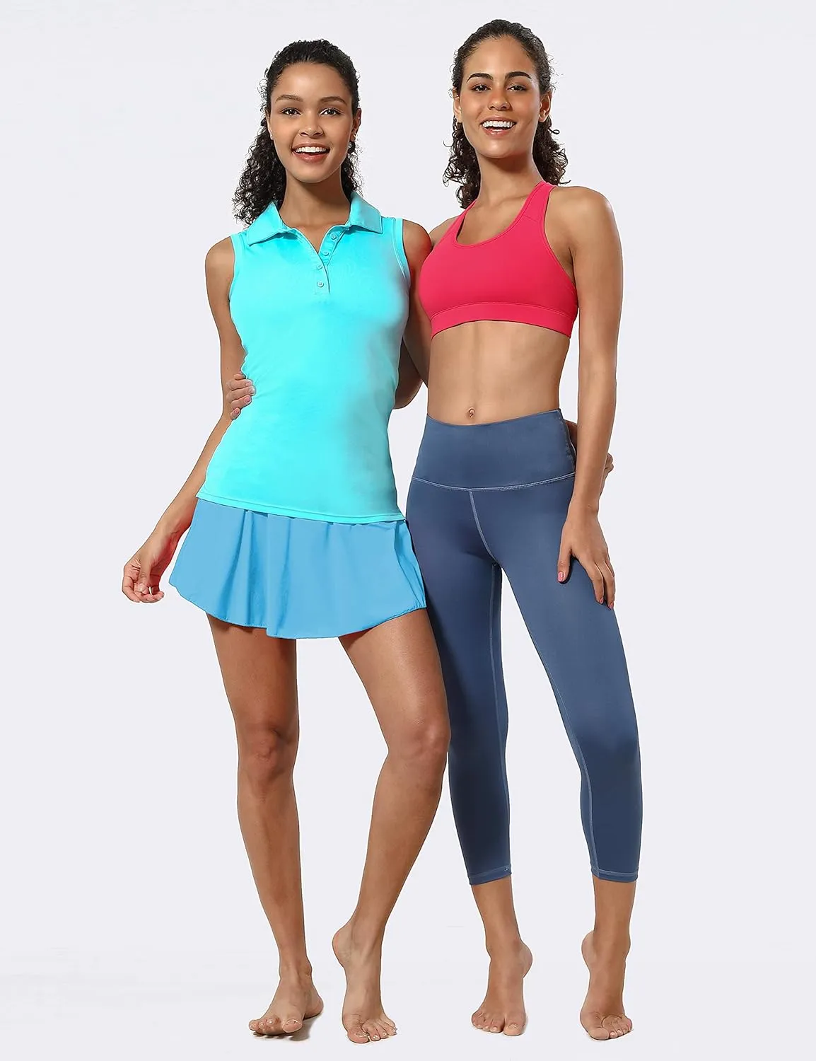 BUBBLELIME 2 Styles 5" XXS-XL Women's UPF 50  Adjustable Running Skort with Pockets Active Tennis Golf Workout Skirt