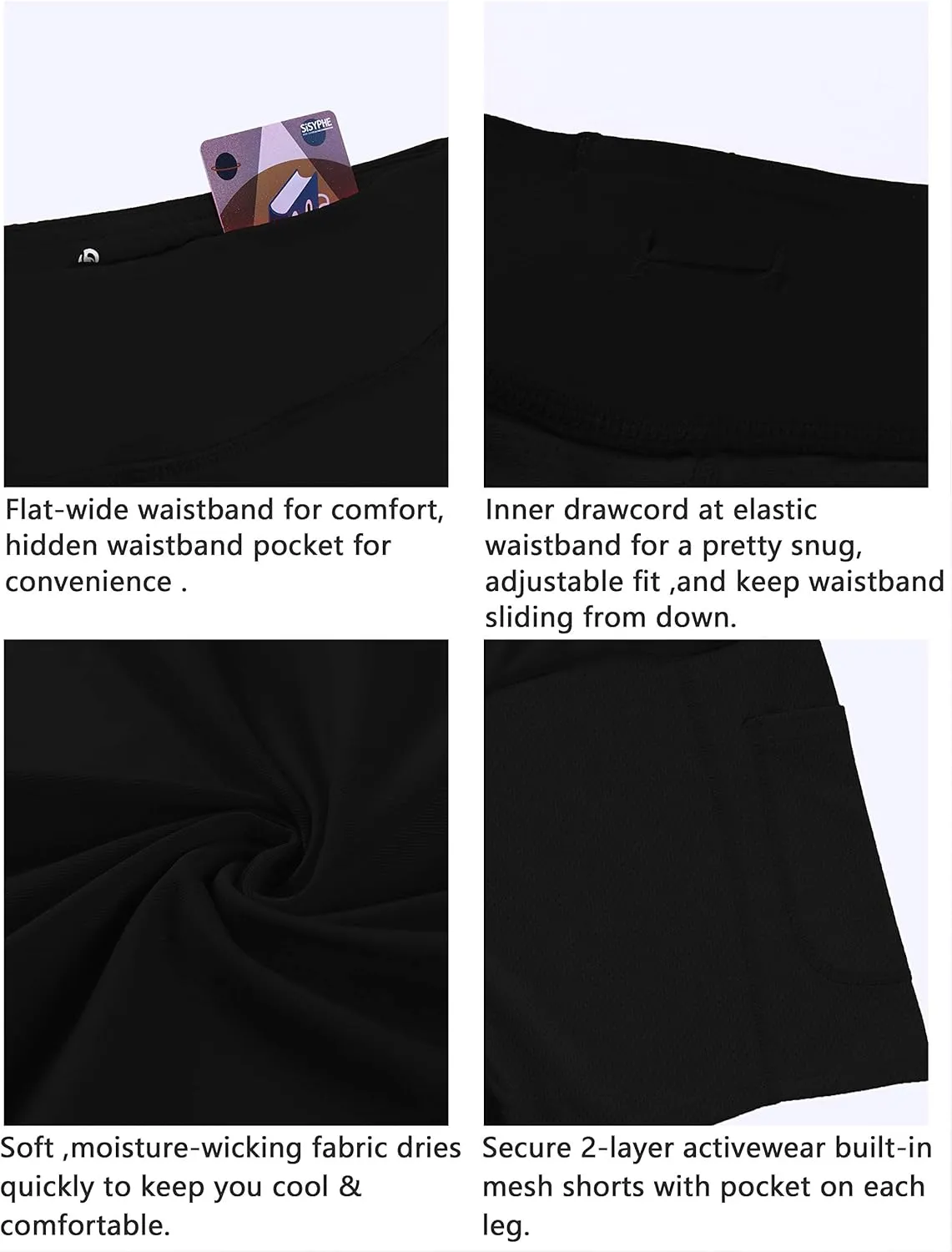 BUBBLELIME 2 Styles 5" XXS-XL Women's UPF 50  Adjustable Running Skort with Pockets Active Tennis Golf Workout Skirt