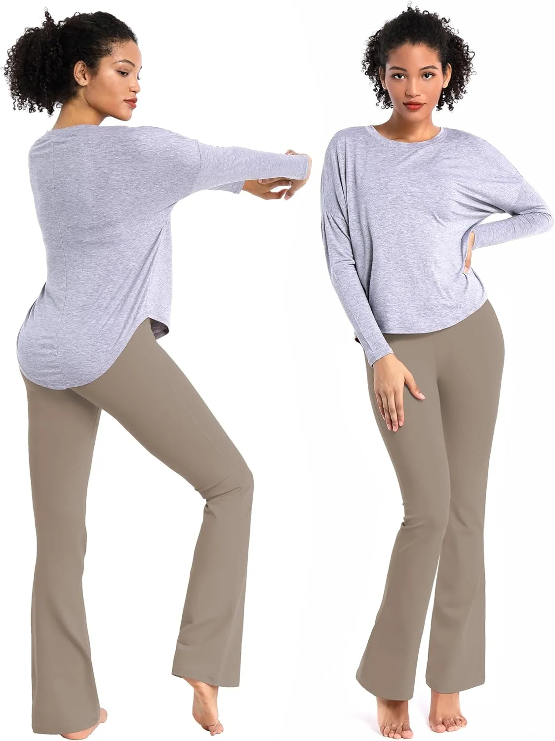 BUBBLELIME 29"/31"/33"/35" 3 Styles Women's Bootcut Yoga Pants Basic/Back Pockets High Waist Workout Tummy Control Flare