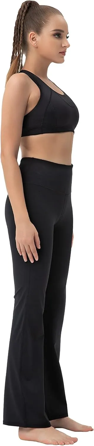 BUBBLELIME 29"/31"/33"/35"/37" 3 Styles Women's High Waist Bootcut Yoga Pants Basic/Side Pockets Tummy Control Workout Flared