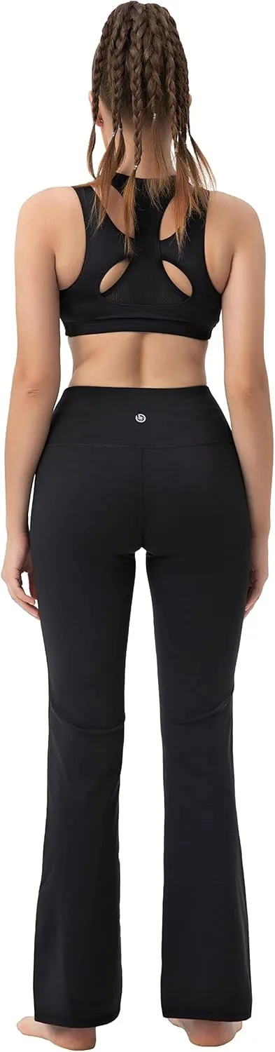 BUBBLELIME 29"/31"/33"/35"/37" 3 Styles Women's High Waist Bootcut Yoga Pants Basic/Side Pockets Tummy Control Workout Flared