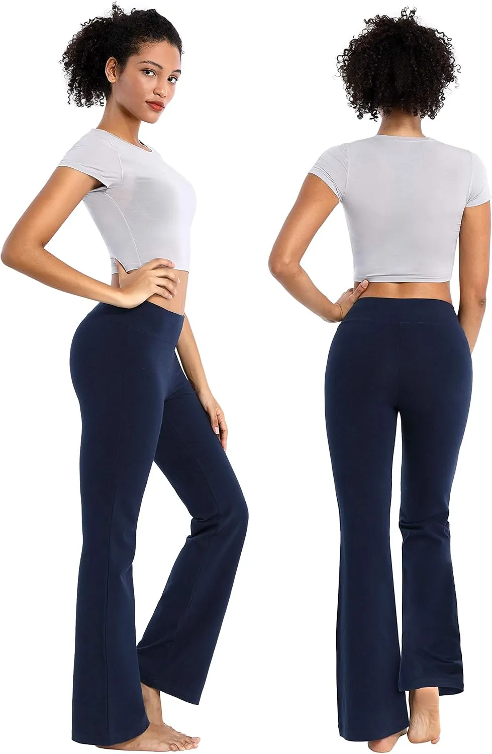BUBBLELIME 29"/31"/33"/35"/37" 3 Styles Women's High Waist Bootcut Yoga Pants Basic/Side Pockets Tummy Control Workout Flared