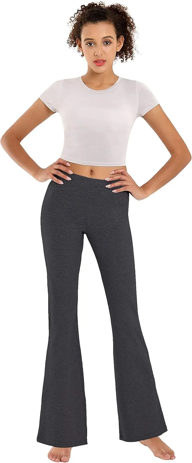 BUBBLELIME 29"/31"/33"/35"/37" 3 Styles Women's High Waist Bootcut Yoga Pants Basic/Side Pockets Tummy Control Workout Flared